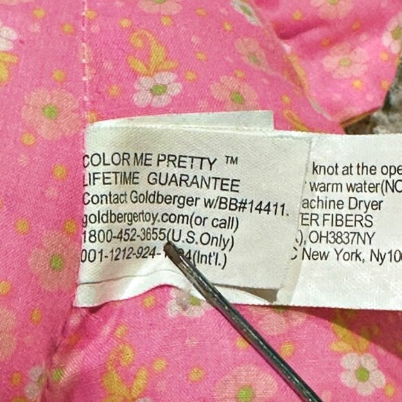 Goldberger Babys First Doll Color Me Pretty Plush Soft Toy Sound Does NOT WORK - Picture 4 of 5